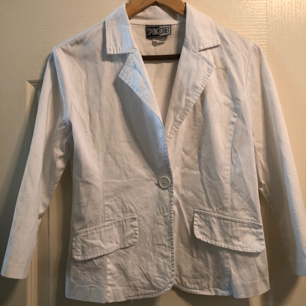 White crop jacket